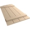 Ekena Millwork Smooth 4 Board Joined Board-n-Batten w/Elliptical Top Faux Wood Shutters, 22W x 62H, PR SHUBJL22X62SMPR - alternate 4